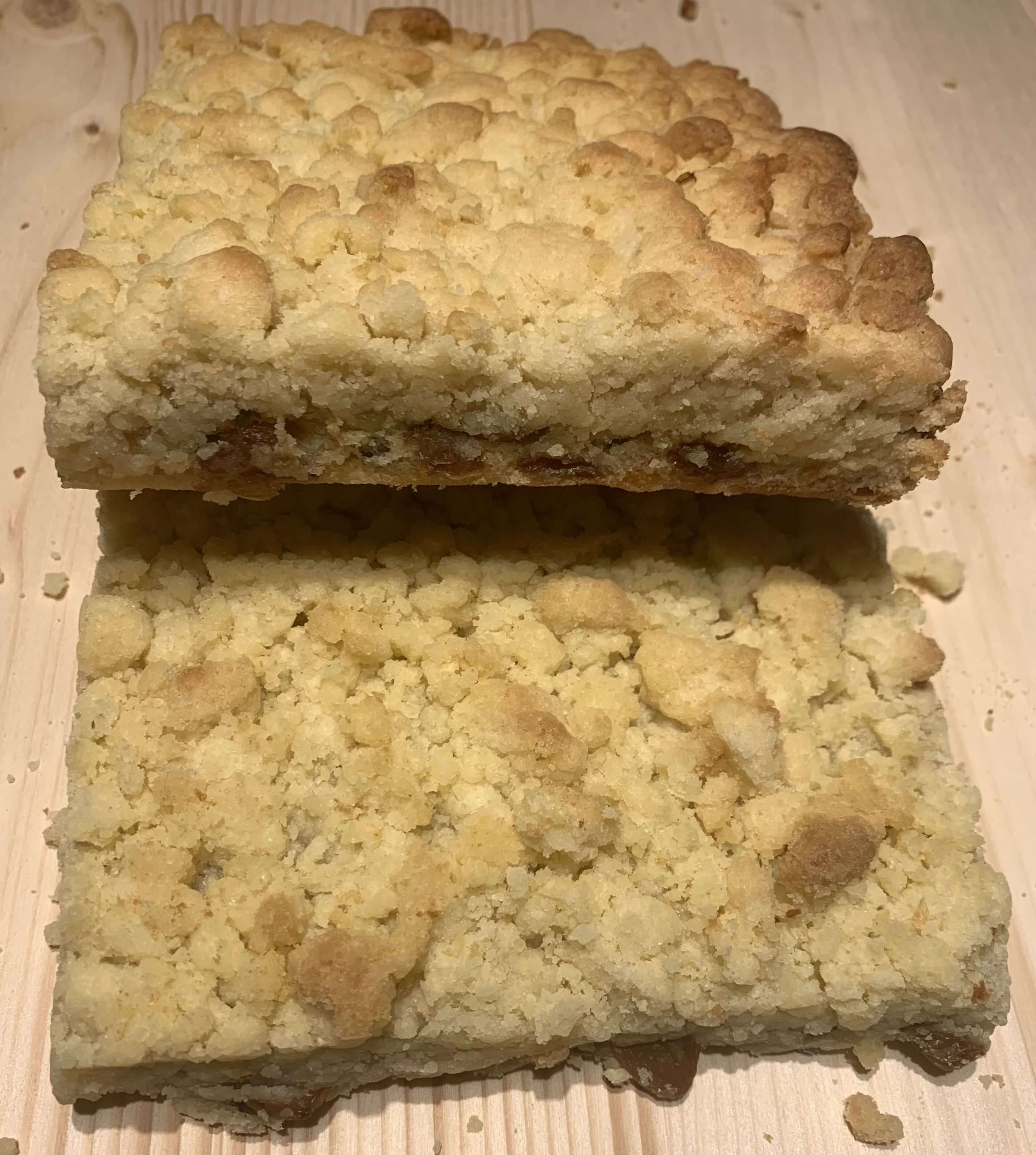 Streuselkuchen aus Stollenteig